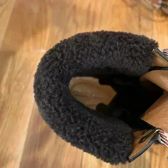 See By Chloe Women's Suede Shearling Trim Ankle Boots Size 41 - Picture 9 of 11